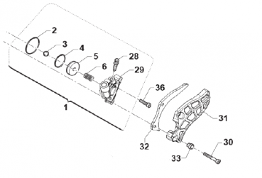 Kettenführung - Ritzel, Ergal,  250/300 2T ES MY 2019. # 40042`