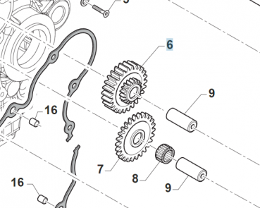 Zwischenrad E-Starter, Doppelrad. # 40224`