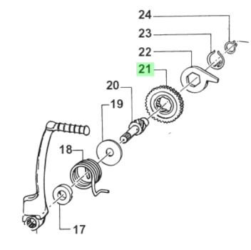 Kickstarterzahnrad. # 40349`