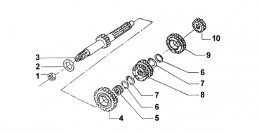 Zahnrad Primärwelle 6a Z 27 END 144CC, # 40455`