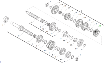 Zahnrad Sekundärwelle 6a Z 23 # 40520`