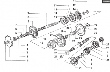 Zahnrad Sekundärwelle 6a Z 24 END, # 40522`