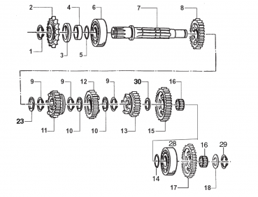 Anlaufscheibe Getriebe  20X29X1 , # 48252.