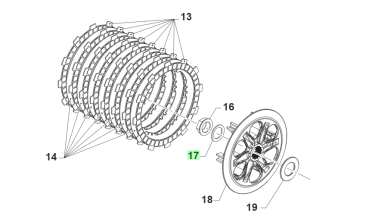 Mutter Kupplungsnabe 27.5 # F49816B`