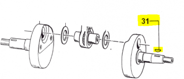 Keil Kurbelwelle 2T links alle mod, # 49010`