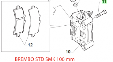 Schraube TCE 10x1.25x50 Bremssattel 100mm SMK, # 49942`