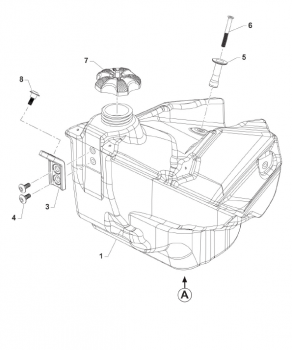 Benzintank 2T 8 ltr my 22, transparent, # 65048,