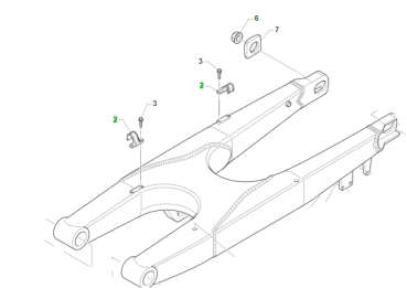 Bremsschlauchführung Schwinge. # 67054`