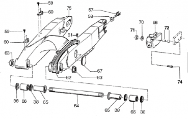 Kettenführung  94/05, auch SMX und SMR.  # 67172`