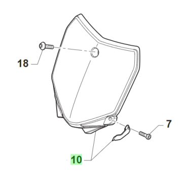 Startnummerntafel vorne TM Racing 85 MX junior ab mod 2013. # 67301`