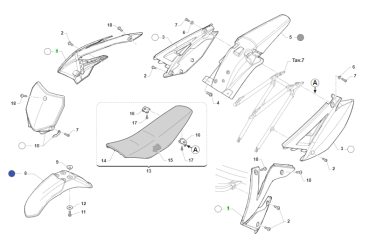 Kuehlerverkleidungen li + re 2T 85 junior, 2013/2026,  weiss.# 67321`
