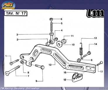Fußbremshebel 80/125 MOD.94