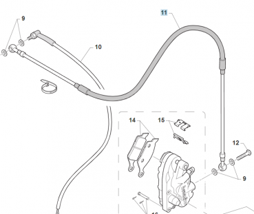 Bremsleitung vorne Enduro , weiß,   Front brake hose, END - WHITE,   # 69042.14;
