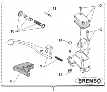 Reparaturkit für Brembo Bremspumpe 69248, # 69358.