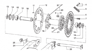 Radnabe Hinterrad. MOD. 03/04 CPL, # 70051`