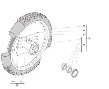Hinterrad 18 x 2.15 ab Modell 2015. # 70147.15`