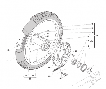 Hinterrad 19x2.15,  # 70148.15`