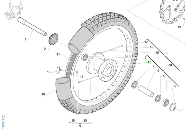 Radnabe vorne VMX MA50/KYB EN/MX R4 NUDO. # 70315`