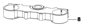 Gabelbrücke unten, CNC gefräst, Marz 50, Versatz 16mm,  SMX mod 11 bis, #72000.63