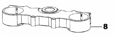 Gabelbrücke unten, CNC gefräst, Kayaba 48, Versatz 20mm, # 72008.21