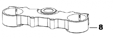 Gabelbrücke unten, CNC gefräst, 85 junior ab mod 2013, #.72118.