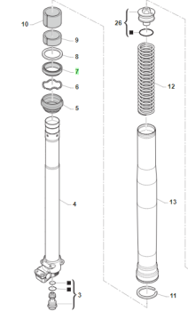 Gabeldichtring Formula 39 85 MX junior. # 72150´