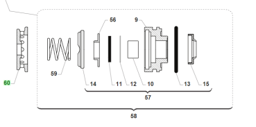 Distanz Buchse MX/EN für Reboundfeder. # 72426A`