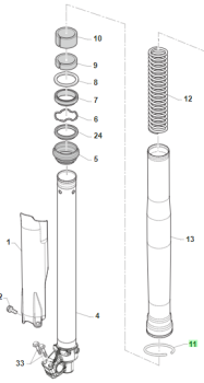 SNAP RING OUTERTUBE KYB 48 MM. # 72530`
