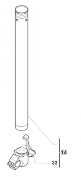 Gabelrohr KYB 48 links mit Gabelfuss F72490 ( Int.100) # 72569.1.