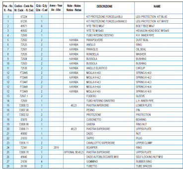 Preview: Gabelrohr Kayaba 48 USD END/MX mit Gabelfuß links, # 72569.