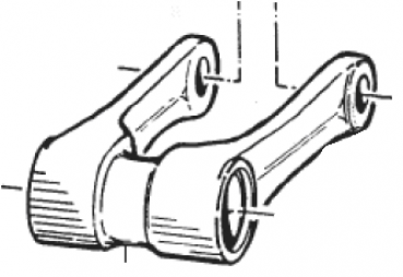 Trapez, Gabel, Trapezio Sospensione, Rod assy, mod 2015 ,  # 73059.15`