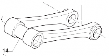 Gabel Umlenkung ab mod 2015, ohne Lager. # 73144`