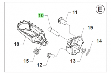 Bolzen Fussraster MY2022, # 73161`