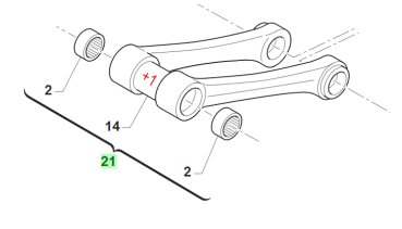 Trapez Umlenkung (+1mm), # 73169`