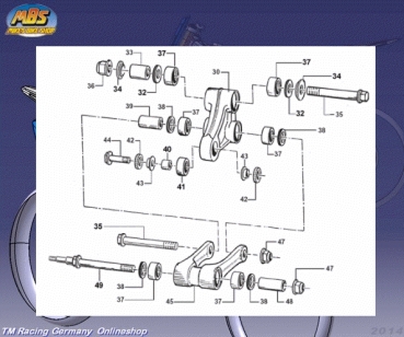 Buchse Umlenkung/Stoßdämpfer, #73212