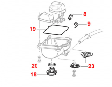 Ablaßschraube Schwimmerkammer, Keihin PWK, PWM 38 , # D24115´