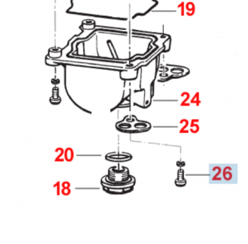 Schraube M4 Schwimmerkammer Keihin PWK 38. # D24135`