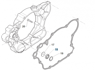 Dichtring im Kupplungsgehaeuse 4T, # F04390.