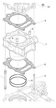 Zylinderkopfdichtung 300cc Twin, D.81, 3 lagig. # F05859.1`