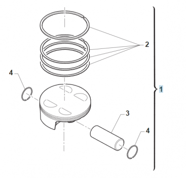 Kolbenkit D 98.01, 530cc, # F10736.01`