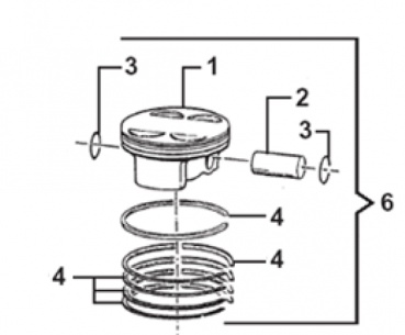 Kolbenkit MX / SMX  D.95.01 CPL., # F10754.01.