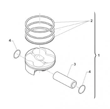 Kolbenkit 250Fi MX 76.96 , # F10863.96.