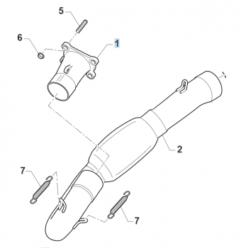 Auspuffstutzen 250Fi 2010, # F13278;