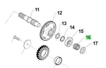 Druckfeder Kickstartersystem. # F16429`