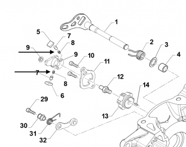 Feder für Schaltsegment. # F16469`