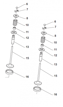 Doppelfeder Einlass. # F16472`