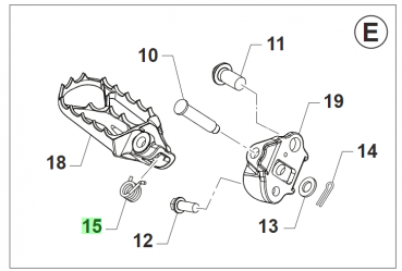 Feder Fussraster MY2022. # F16481`