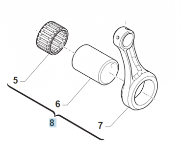 Pleuelkit 250Fi MX/E M.13/-, # F18055;