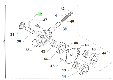 Nadel Ölpumpe 250/300 4T. # F19513`