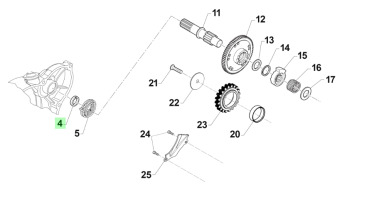Buchse Kickstarterwelle. # F26423`